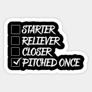 Pitching Sticker